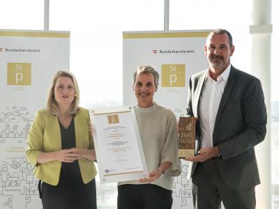 Staatspreisträger in der Kategorie Private Wirtschaftsunternehmen ab 101 Beschäftigten: ALPLA Werke Alwin Lehner GmbH & Co KG