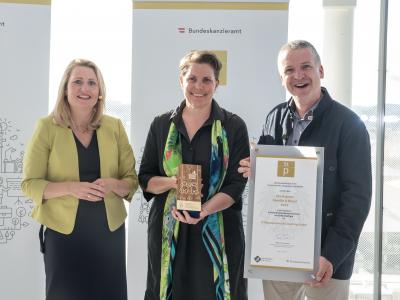 Staatspreisträger in der Kategorie Private Wirtschaftsunternehmen bis 20 Beschäftigte:IT-Management & Coaching GmbH
