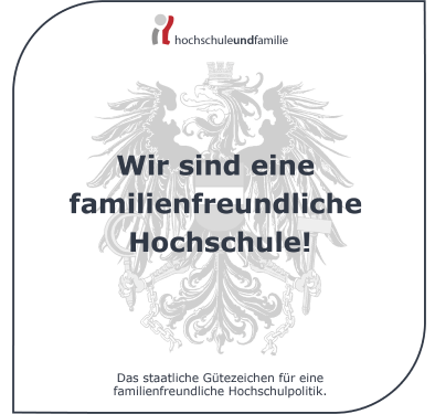 Staatliches Gütezeichen "Wir sind eine familienfreundliche Hochschule"